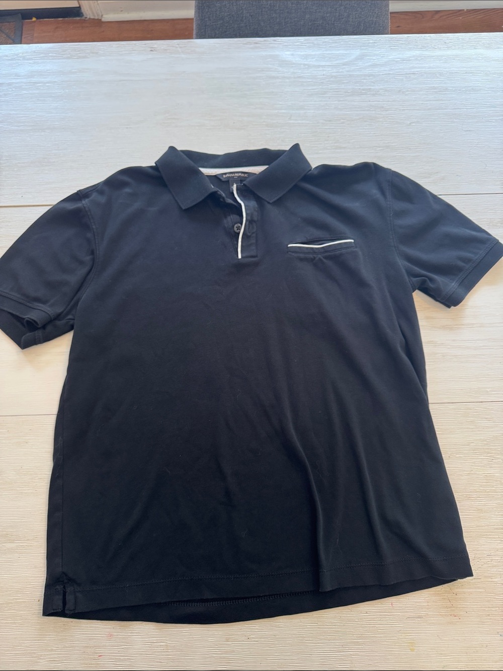 Banana Republic Black Polo with White Trim